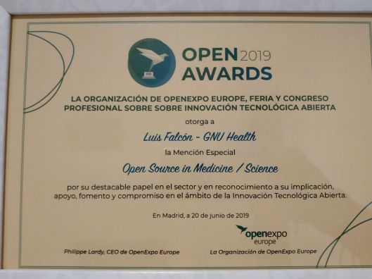Openaward 2019a Luis Falcon en Medicina y Ciencia